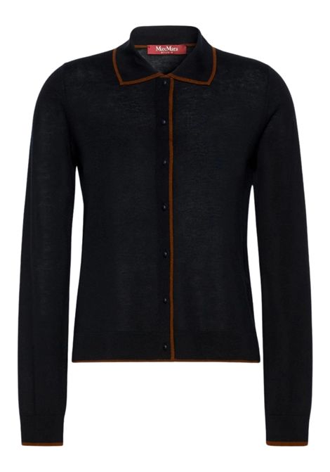 Max Mara Studio Women's MSTTARGA Navy Blue Silk and Wool Knit Cardigan Max Mara Studio |  | 2626346011600014